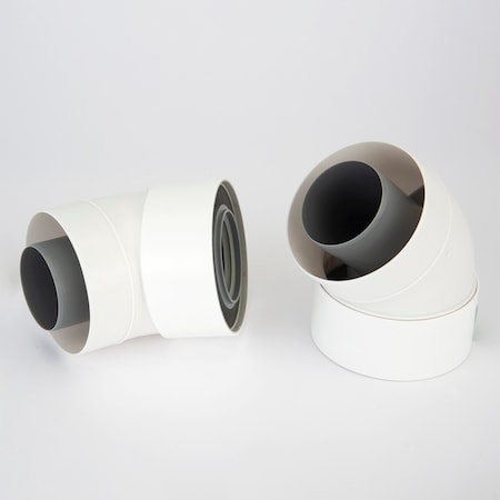 Rinnai Condensing Vent Elbow 45, 2x4 Concentric, PK2 229205NPP